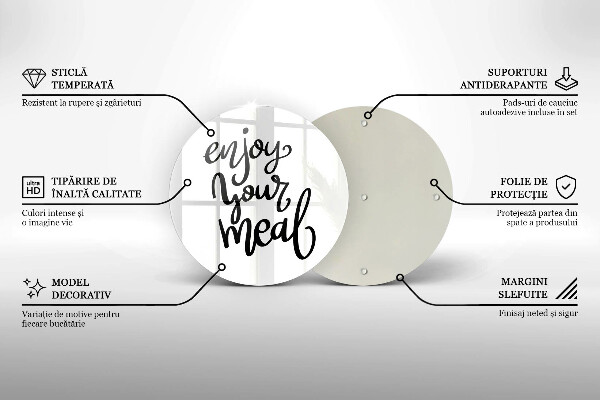 Skleněná deska do kuchyně Enjoy your meal