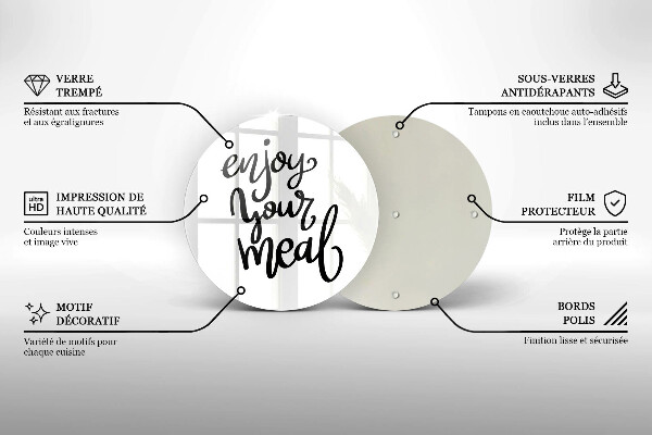 Skleněná deska do kuchyně Enjoy your meal