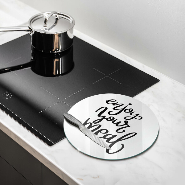 Skleněná deska do kuchyně Enjoy your meal