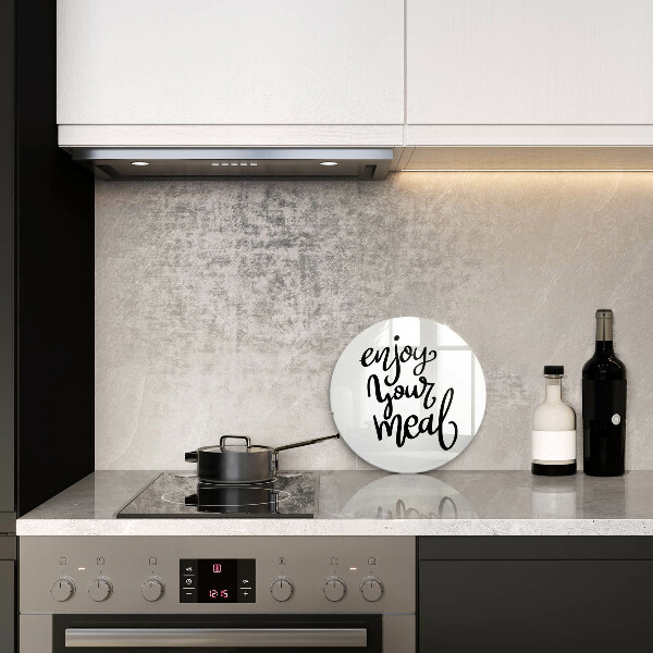 Skleněná deska do kuchyně Enjoy your meal
