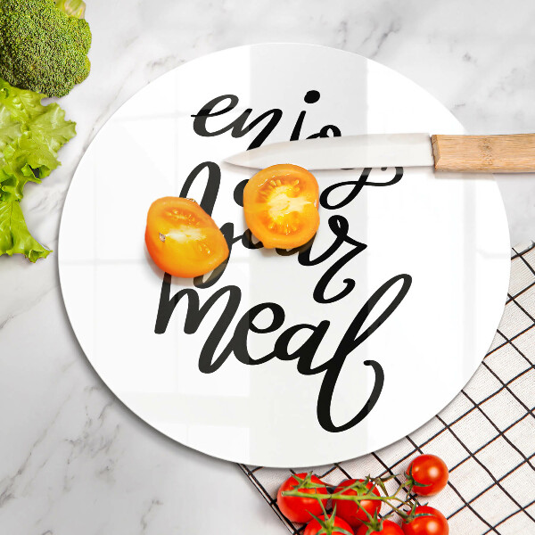 Skleněná deska do kuchyně Enjoy your meal