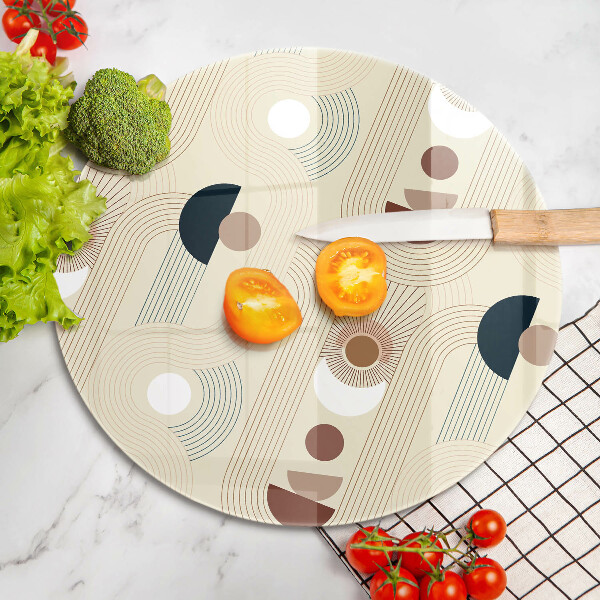 Skleněná deska do kuchyně Boho geometrické tvary