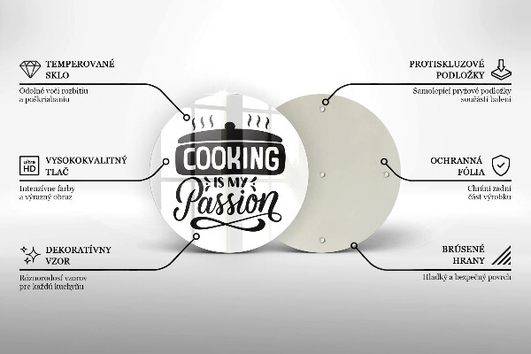 Skleněná deska do kuchyně Cooking is my passion