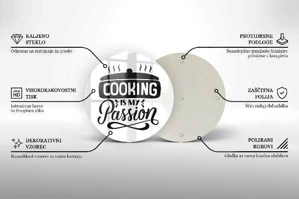 Skleněná deska do kuchyně Cooking is my passion