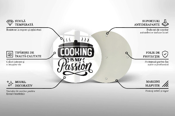 Skleněná deska do kuchyně Cooking is my passion
