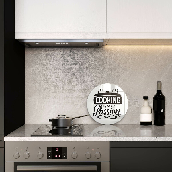 Skleněná deska do kuchyně Cooking is my passion