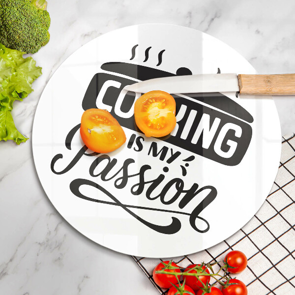 Skleněná deska do kuchyně Cooking is my passion