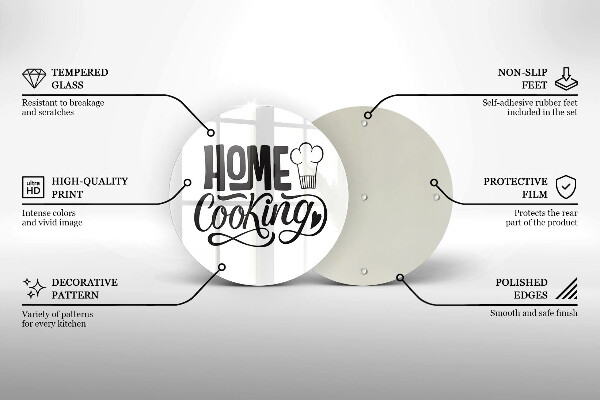 Skleněná deska do kuchyně Home cooking