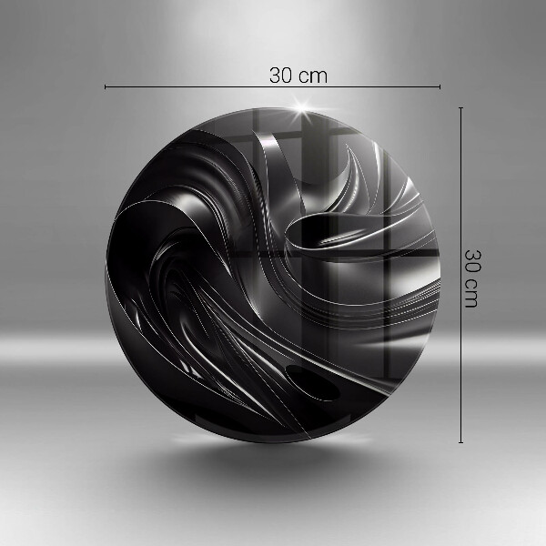 Skleněné krájecí prkénko Abstraktní černá hmota