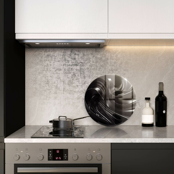 Skleněné krájecí prkénko Abstraktní černá hmota