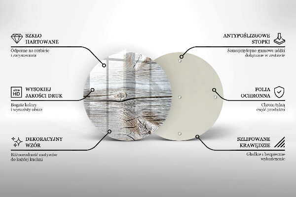 Skleněné krájecí prkénko Světlá struktura dřeva