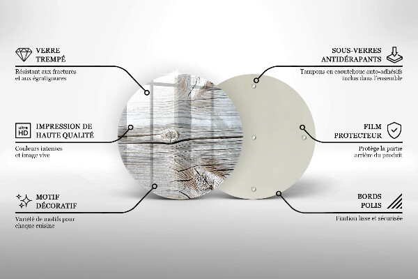 Skleněné krájecí prkénko Světlá struktura dřeva