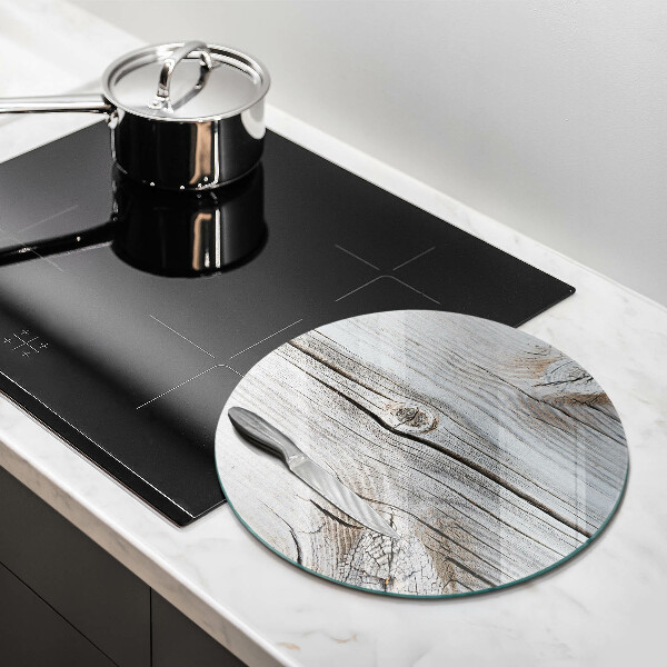 Skleněné krájecí prkénko Světlá struktura dřeva