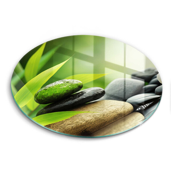 Skleněné krájecí prkénko Zen bambusové kameny