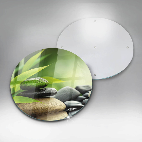 Skleněné krájecí prkénko Zen bambusové kameny