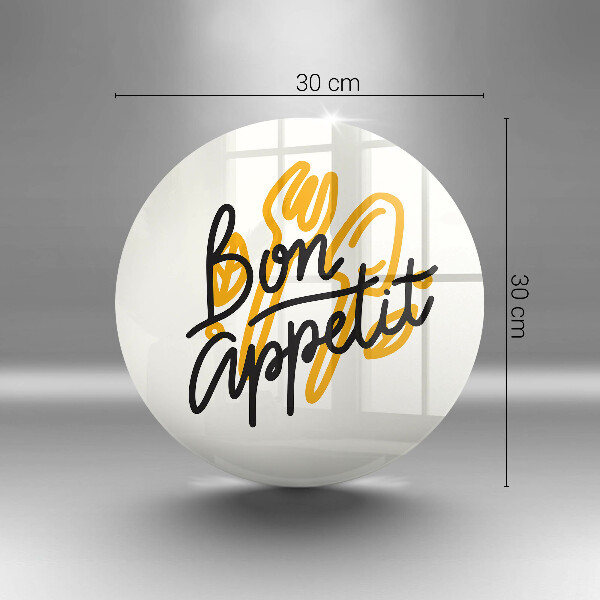 Skleněné krájecí prkénko Bon appetit nápis