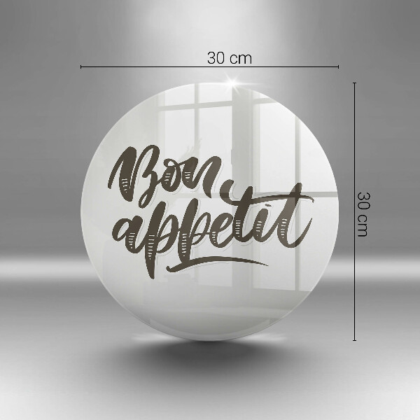 Skleněné krájecí prkénko Bon appetit nápis
