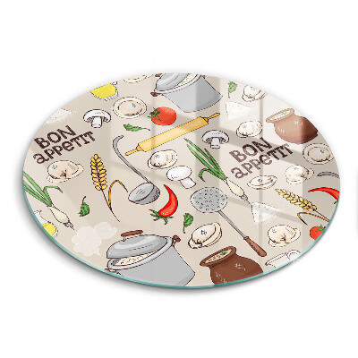 Skleněné krájecí prkénko Ilustrace kuchyně