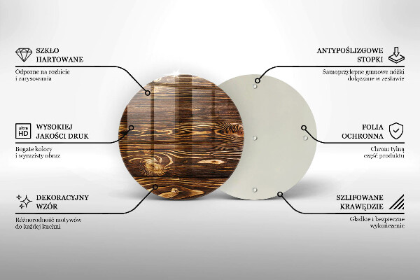 Skleněné krájecí prkénko Textura dřeva