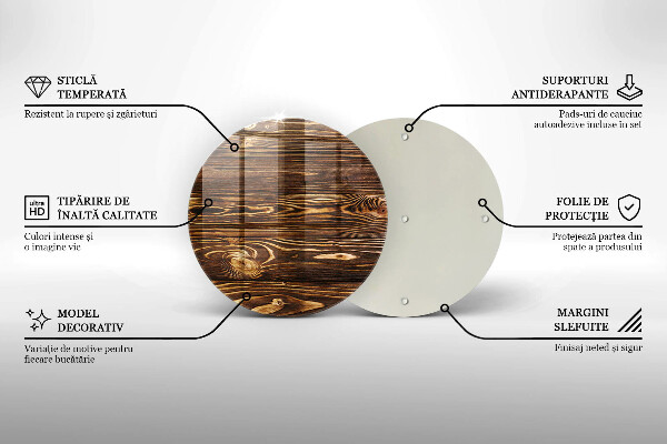 Skleněné krájecí prkénko Textura dřeva