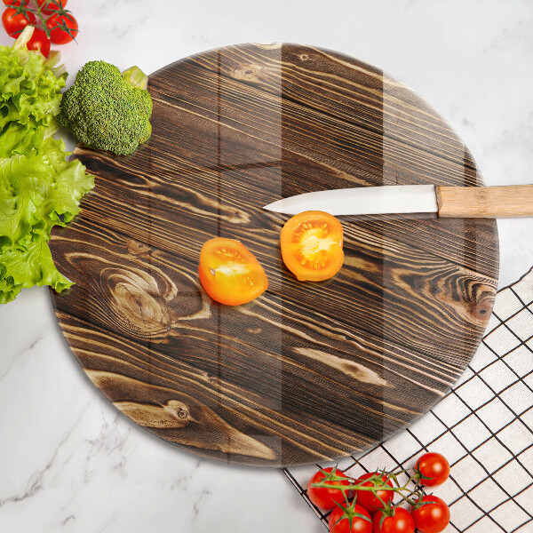 Skleněné krájecí prkénko Textura dřeva