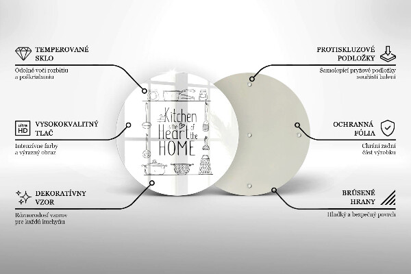 Skleněná deska do kuchyně Nápis věta