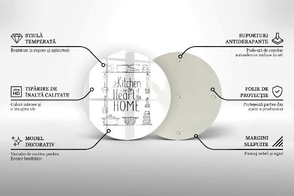 Skleněná deska do kuchyně Nápis věta