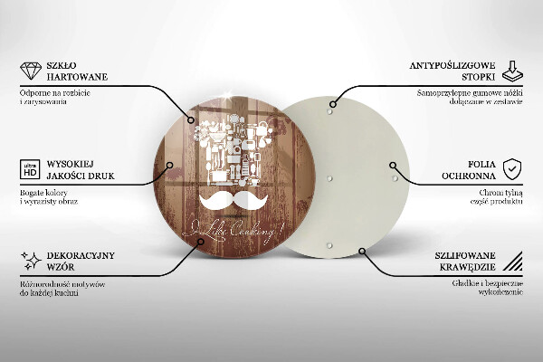 Skleněná deska do kuchyně I like cooking