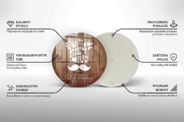 Skleněná deska do kuchyně I like cooking