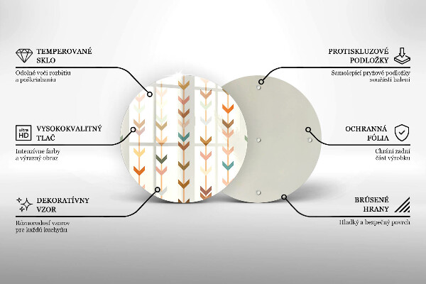 Skleněná krájecí deska Geometrické prvky