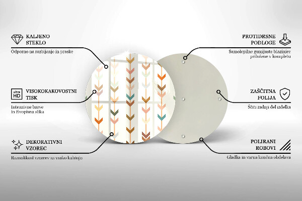 Skleněná krájecí deska Geometrické prvky
