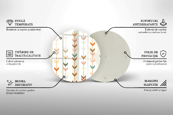 Skleněná krájecí deska Geometrické prvky
