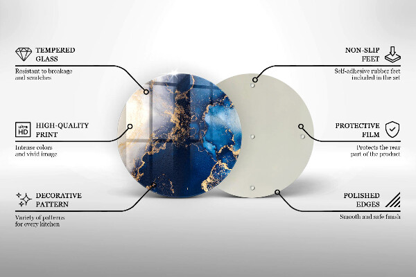 Skleněná krájecí deska Elegantní pozadí a zlato