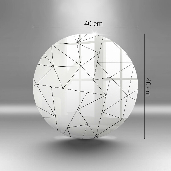 Skleněná krájecí deska Bílé trojúhelníky