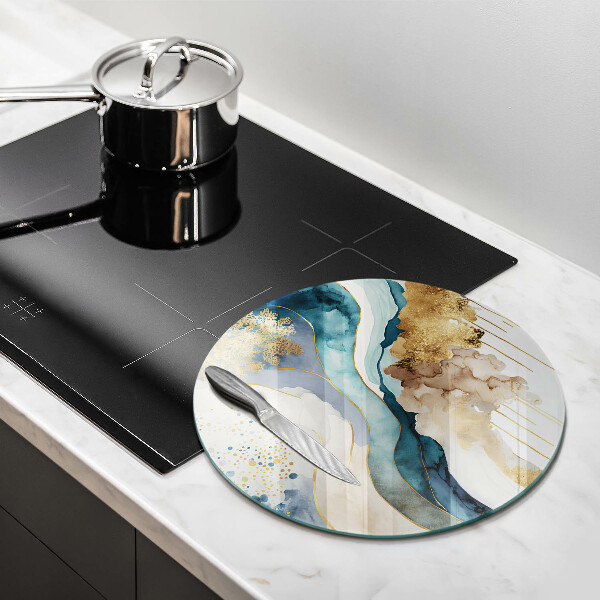 Skleněná krájecí deska Barevný mramor