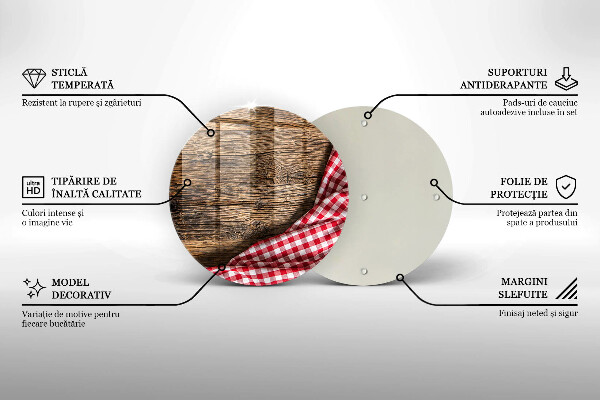 Skleněná krájecí deska Dřevěný stůl