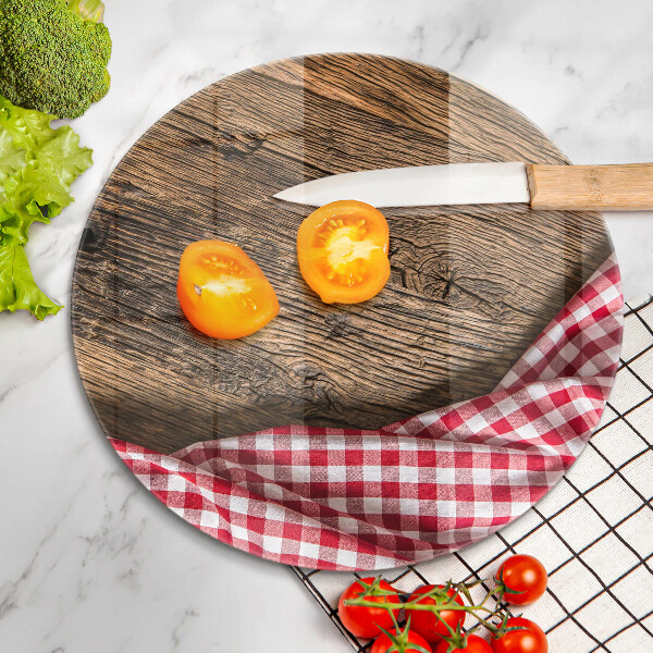 Skleněná krájecí deska Dřevěný stůl