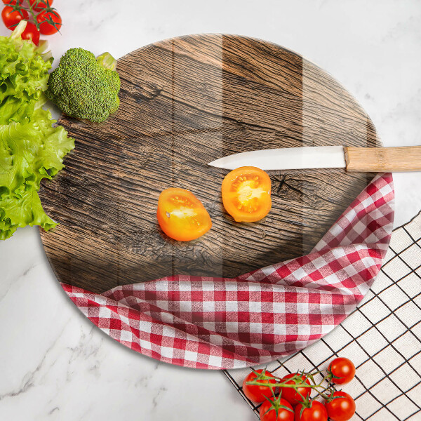 Skleněná krájecí deska Dřevěný stůl