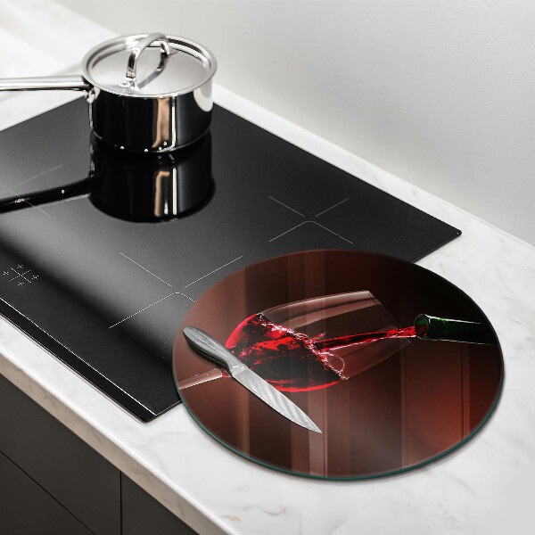 Skleněná krájecí deska Sklenice vína