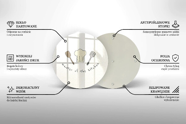 Skleněná krájecí deska Master of the kitchen