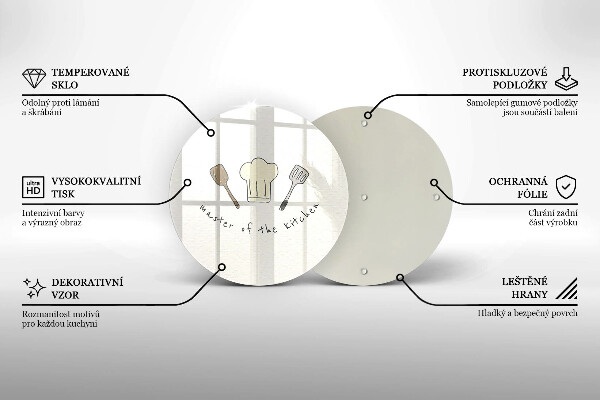 Skleněná krájecí deska Master of the kitchen