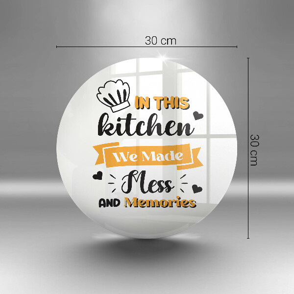 Skleněná krájecí deska In this kitchen we made mess and memories