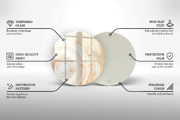 Skleněná krájecí deska Textura dřeva