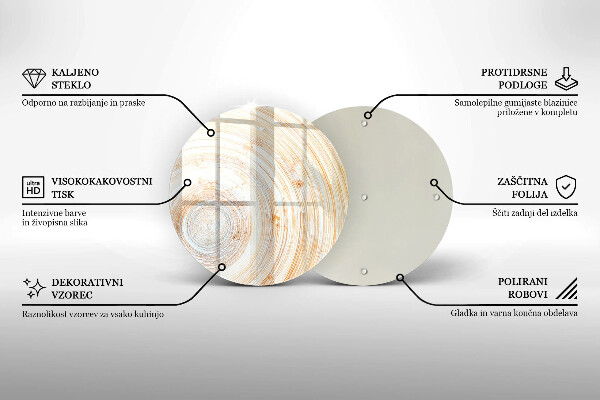 Skleněná krájecí deska Textura dřeva