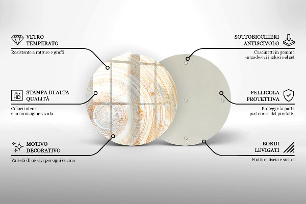 Skleněná krájecí deska Textura dřeva