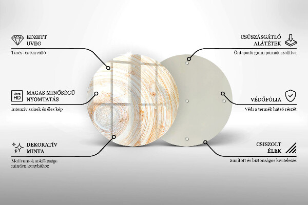 Skleněná krájecí deska Textura dřeva