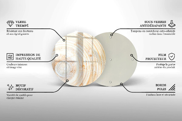 Skleněná krájecí deska Textura dřeva