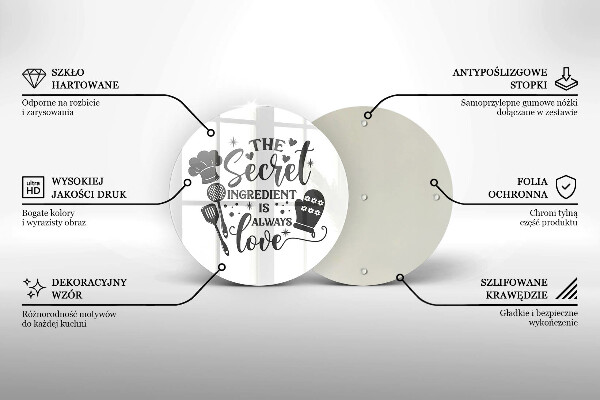 Skleněná krájecí deska Nápis věta