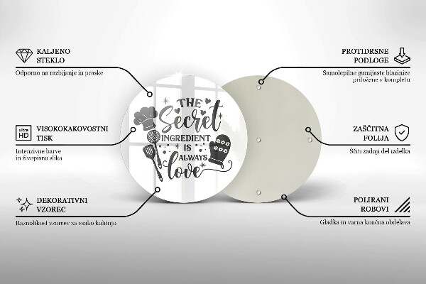 Skleněná krájecí deska Nápis věta