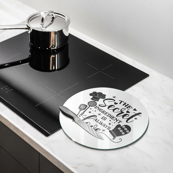 Skleněná krájecí deska Nápis věta